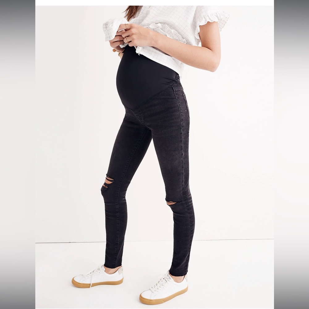 Madewell maternity over the belly skinny jeans